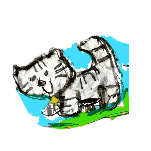 cat wearing a bell around its neck