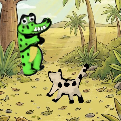 crocodile and the cat