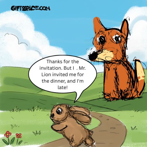 A fox and the bunny cartoon