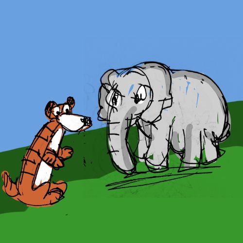 Tiger And elephant