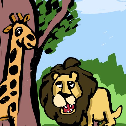 lion and the giraffe