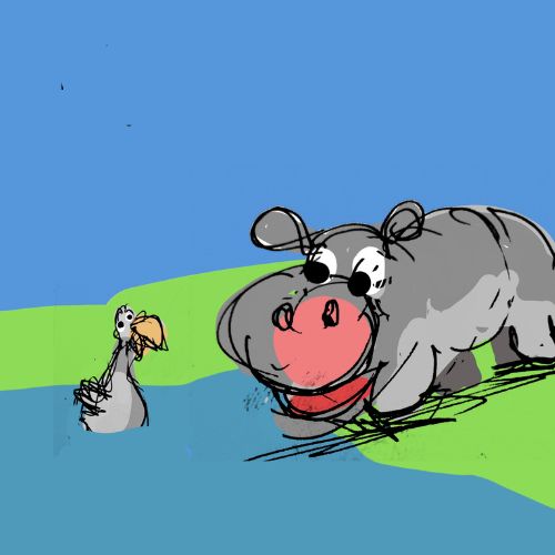Hippo and duck