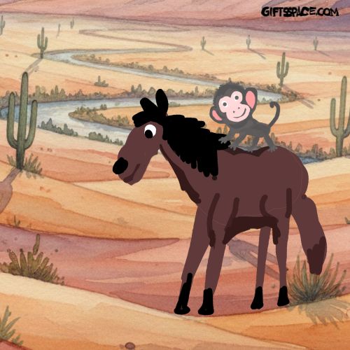 Monkey on the horse