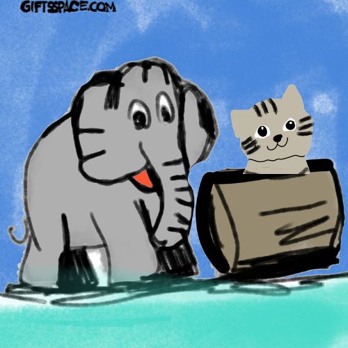 elephant and the cat