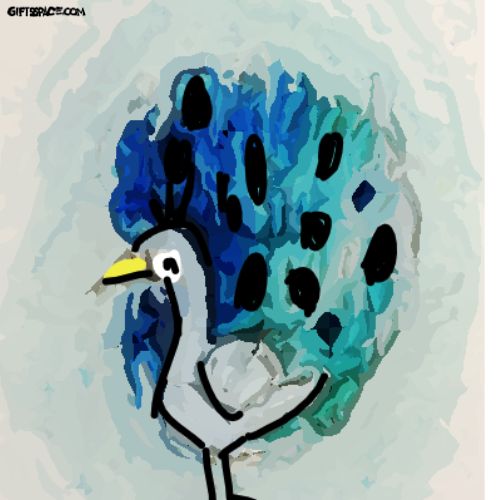 peacock getting ready to dance