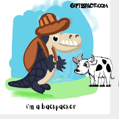 backpacker crocodile and the cow