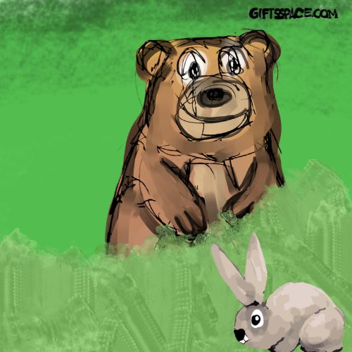 bear and bunny hide and seek