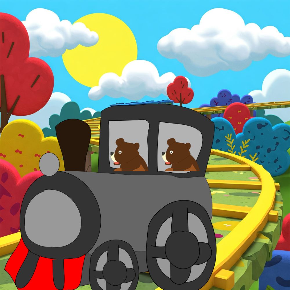 bear drivers driving the train