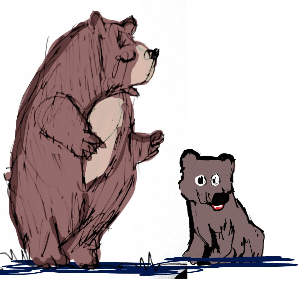 bear mom and child