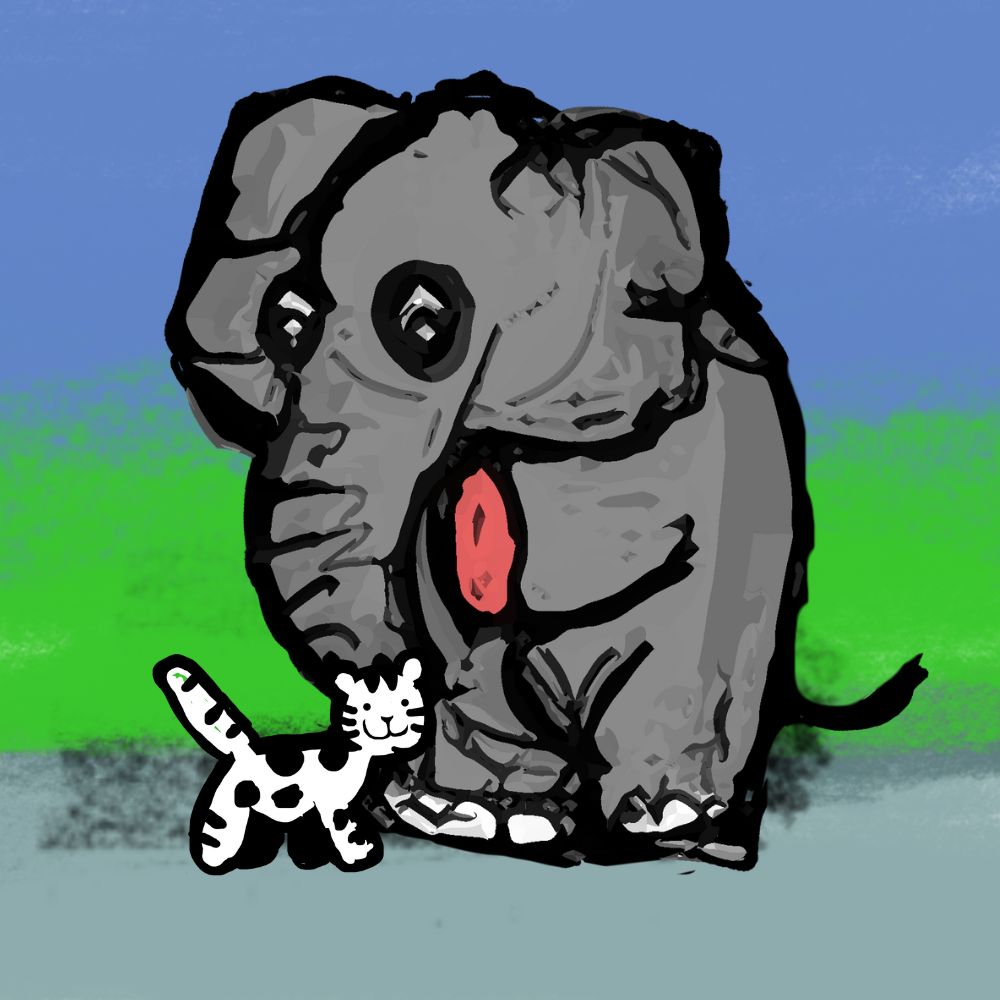 cat and the elephant