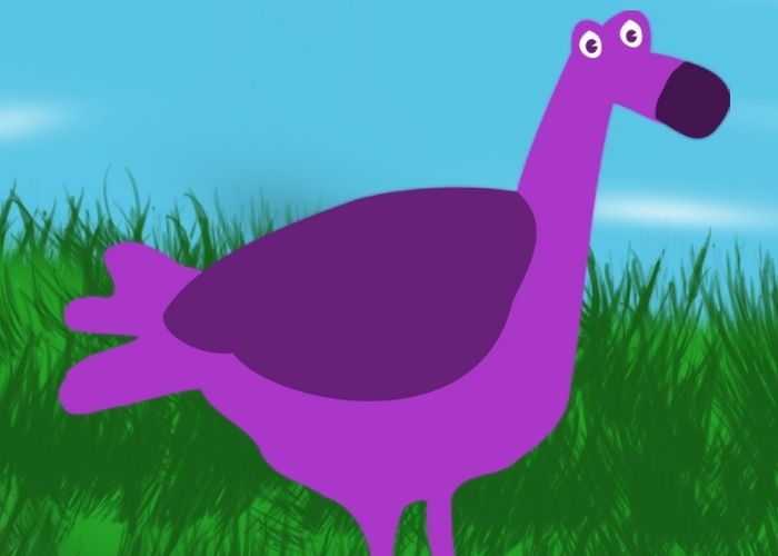 shocked violet bird