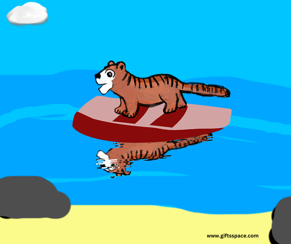 tiger enjoying a boat ride.