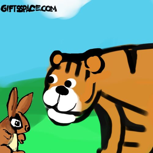 tiger and the rabbit illustration