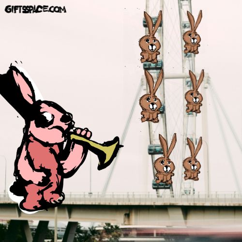 bunnies in the giant wheel