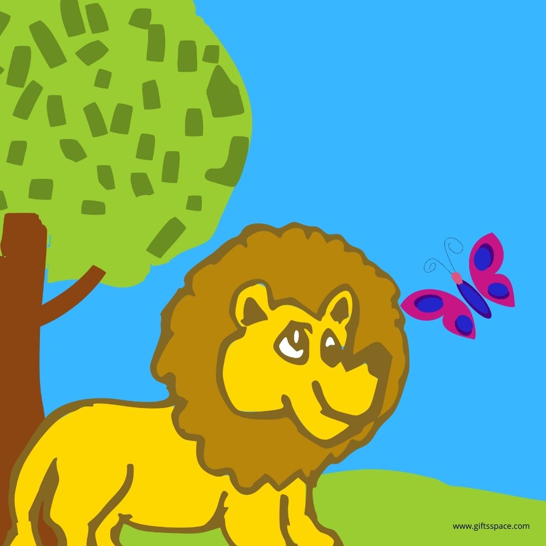 lion and the butterfly