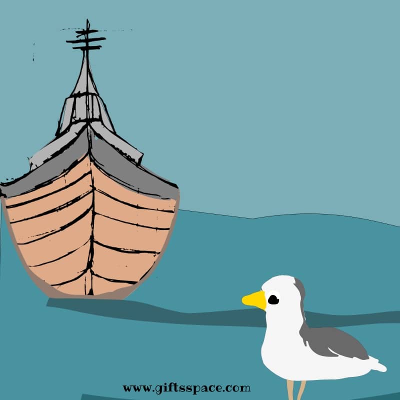 captain seagull standing on a ship