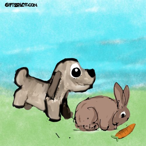 bunny is looking around