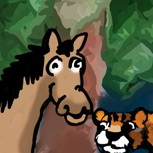 cheetah and the horse image