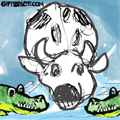 cow and the crocodiles