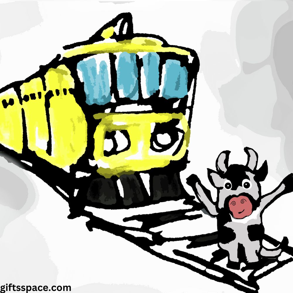 train and the cow story