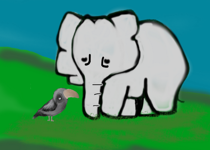 elephant and the crow