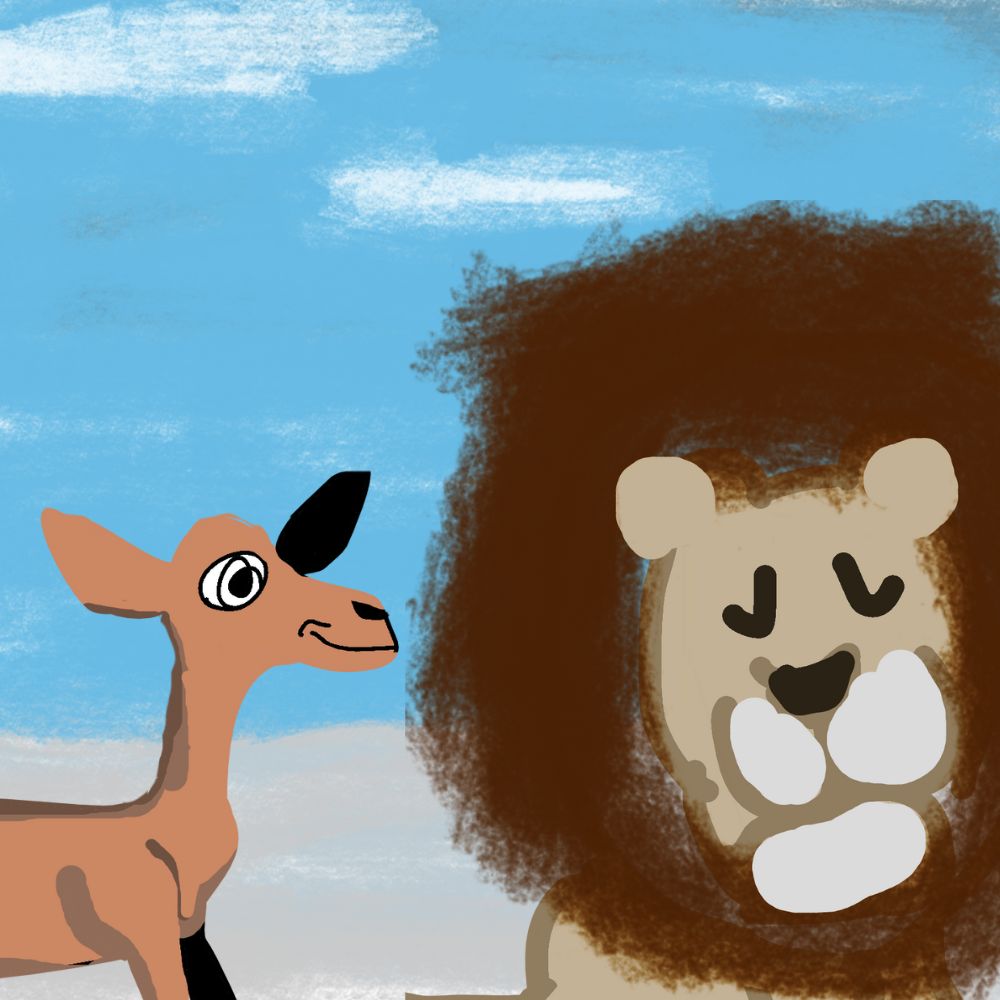 lion and the deer