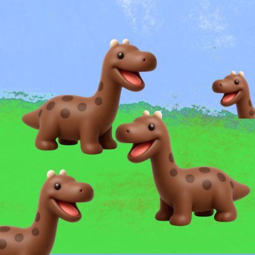 dinosaur babies playing aorund