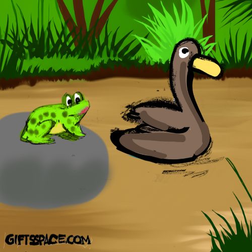 frog and the duck story for children