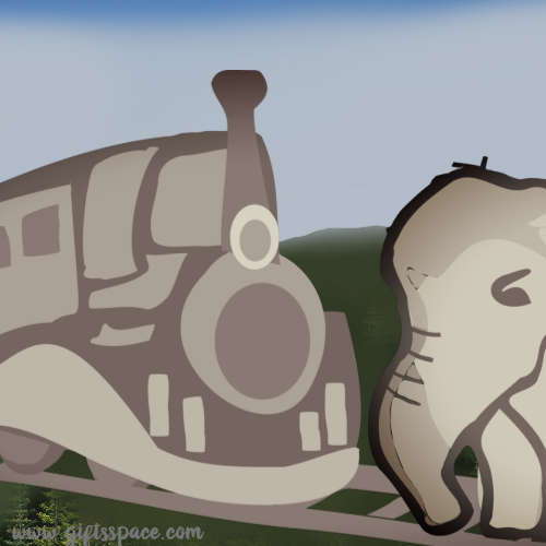 old train and the elephant