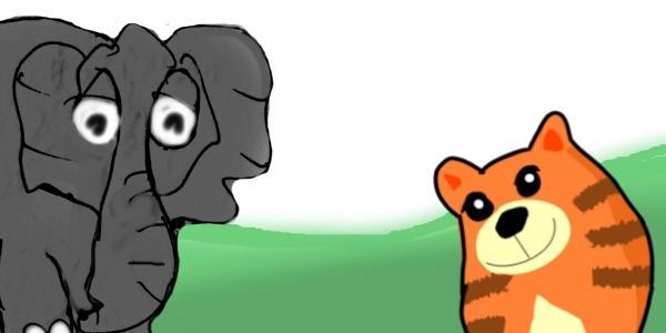 tiger and the elephant