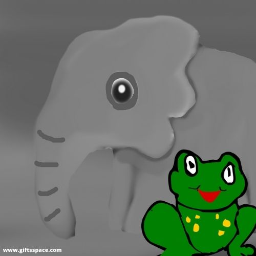 frog and the elephant black