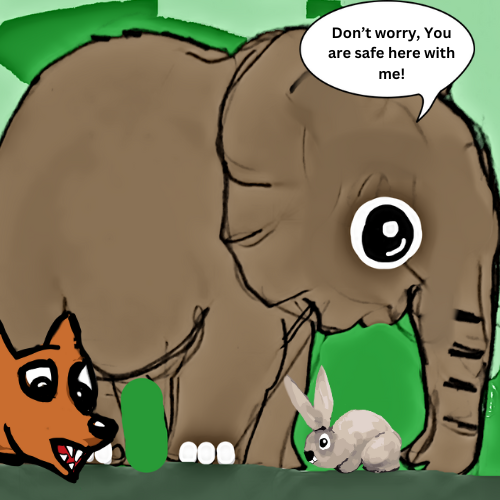 rabbit and the elephant