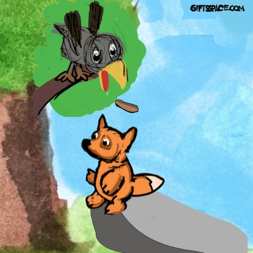 bird and the fox illustration