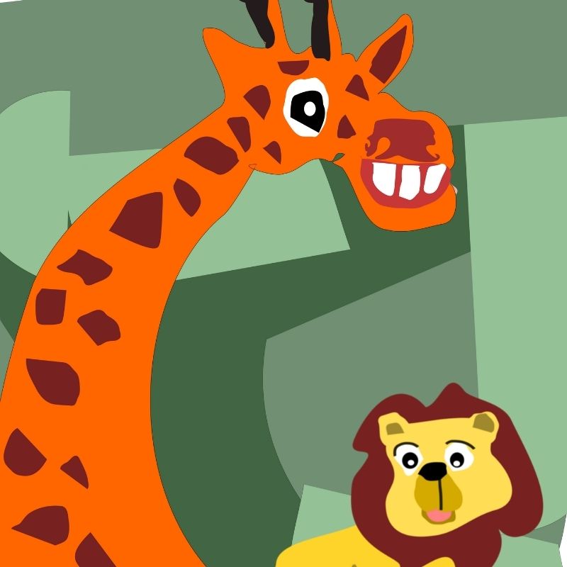 giraffe and the lion story