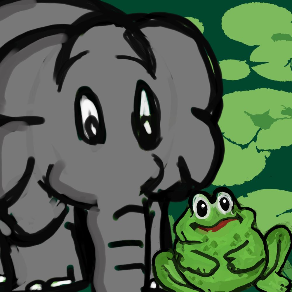elephant and the frog