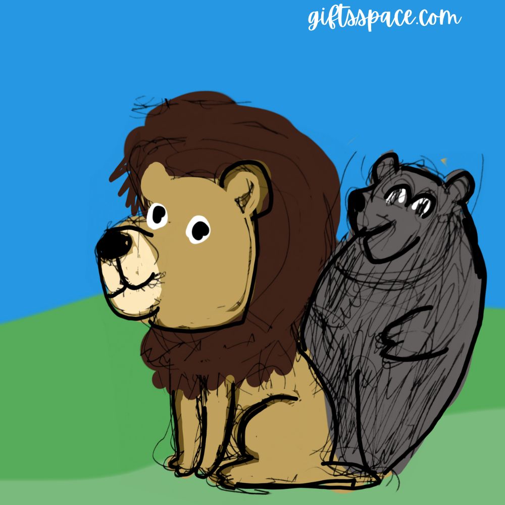 bear and the lion cartoon