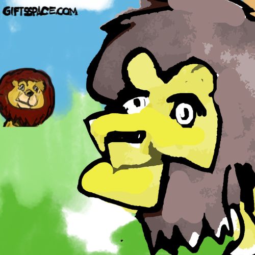 young and old lion
