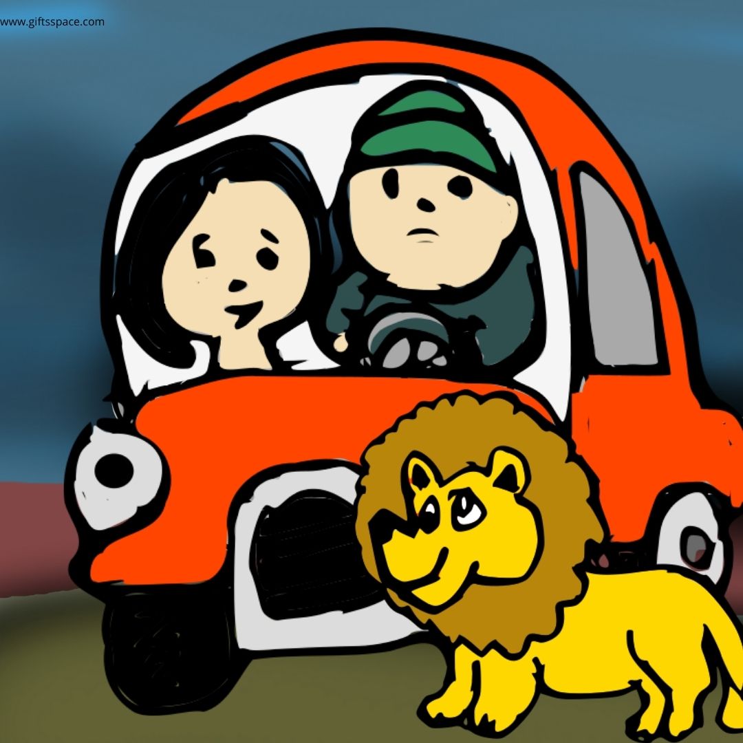 lion and the car breakdown