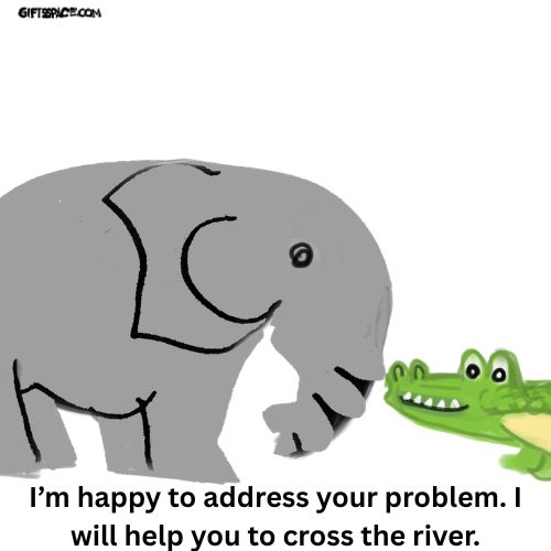 crocodile and the elephant cartoon