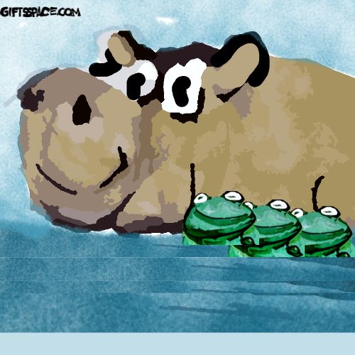 hippo and the frogs cartoon