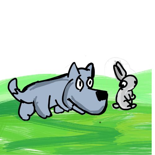 dog and the bunny illustration for children