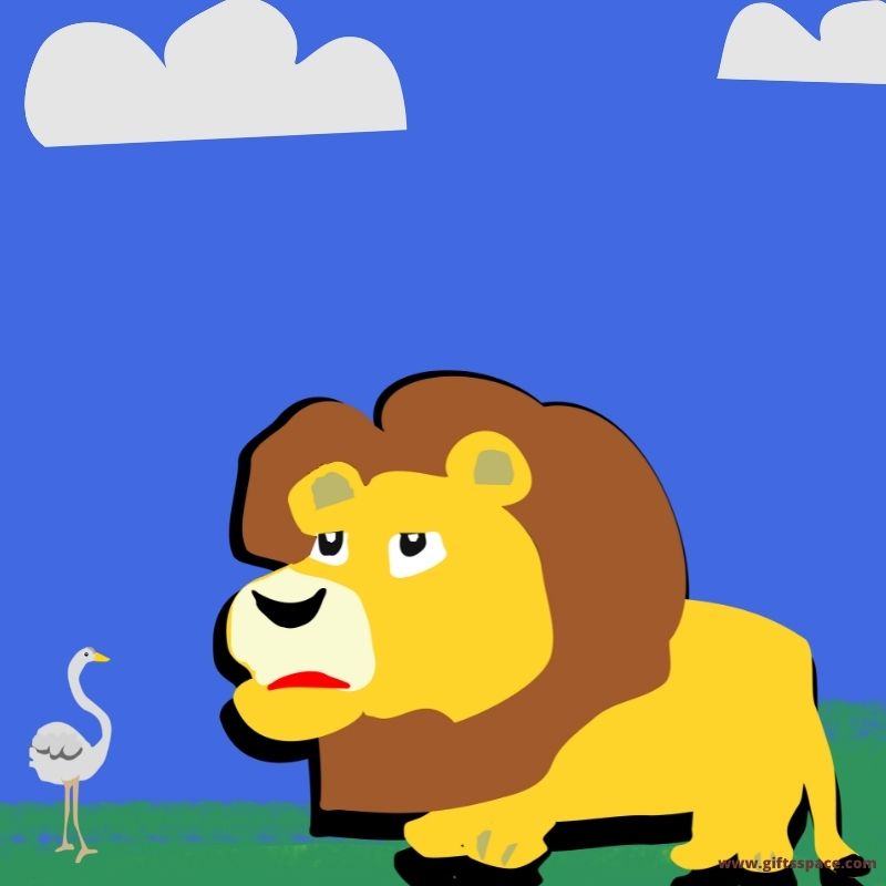 lion and the bird