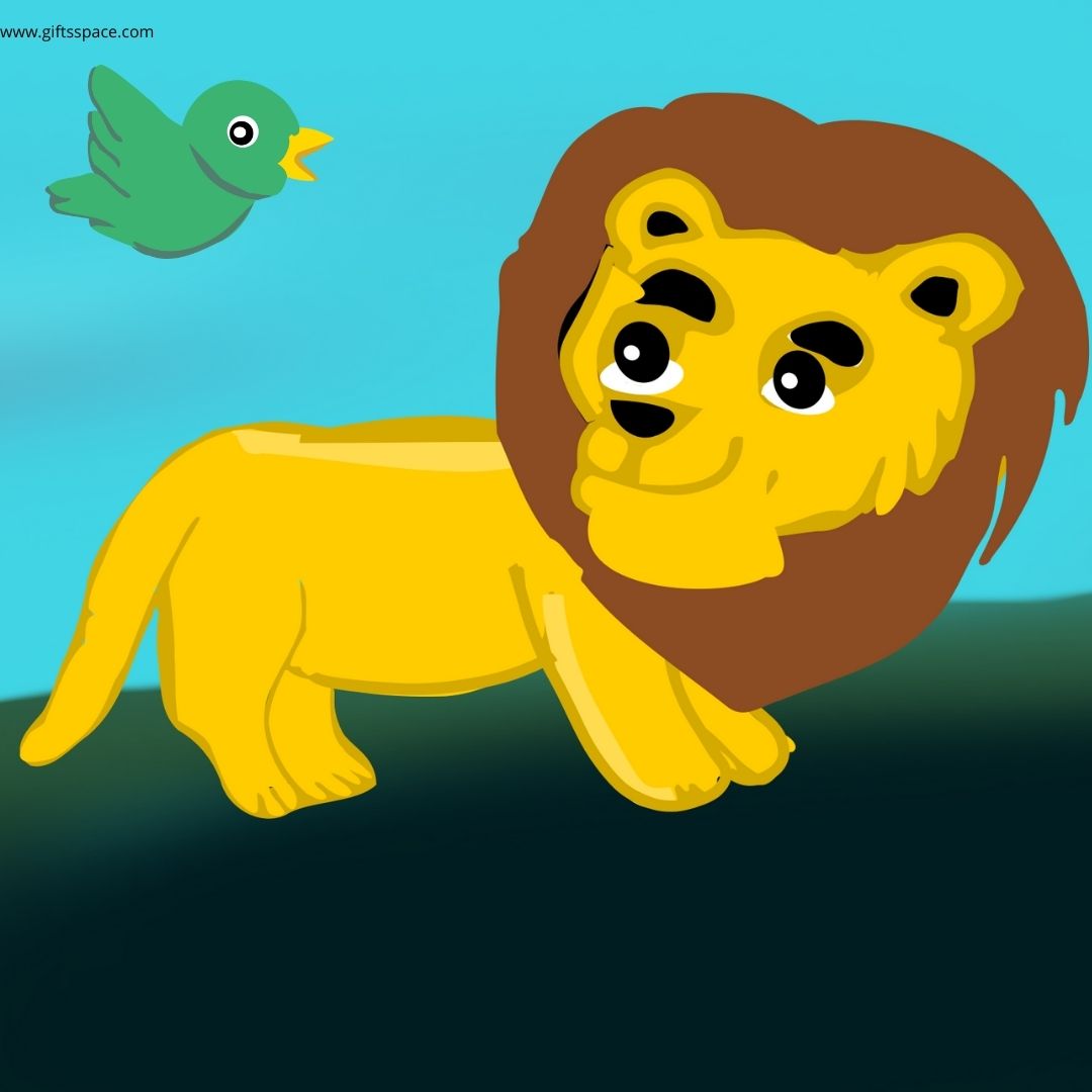 lion and the bird story