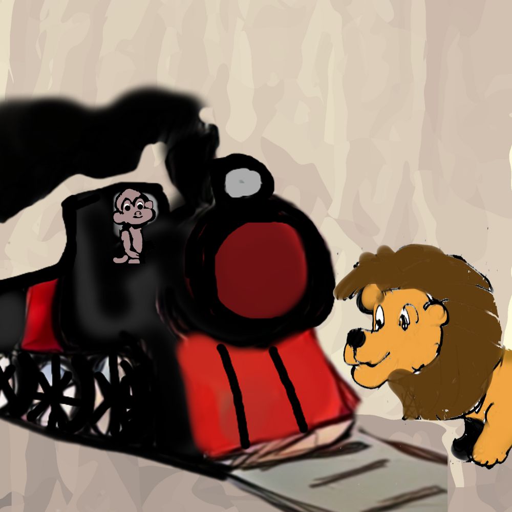 train and the lion