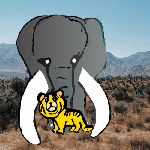 elephant and the tiger
