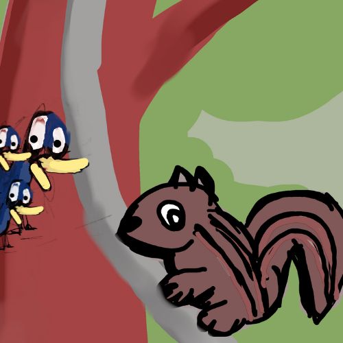 squireel and the bird family