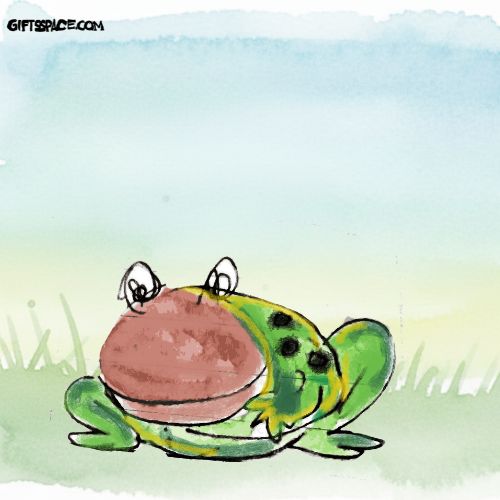 a frog art