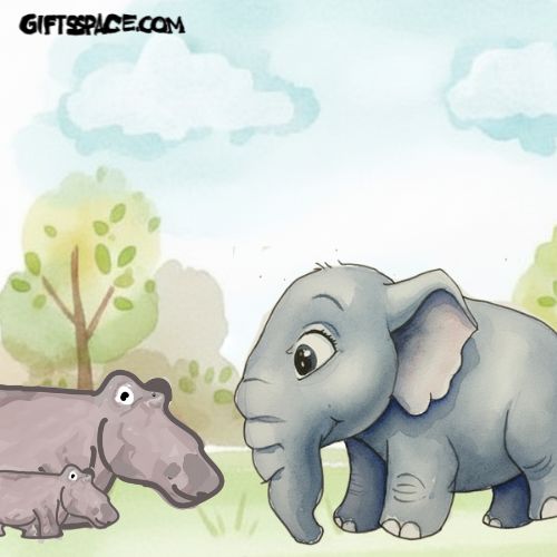 hippo and the elephant