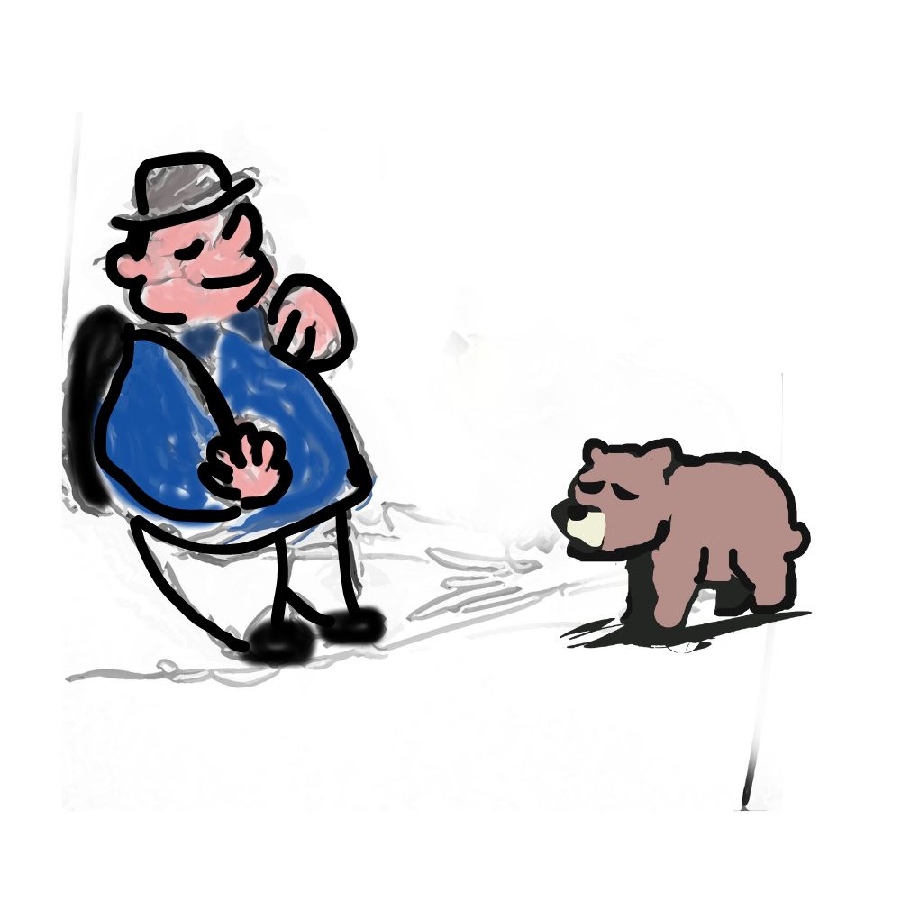 Bear cub and the vet