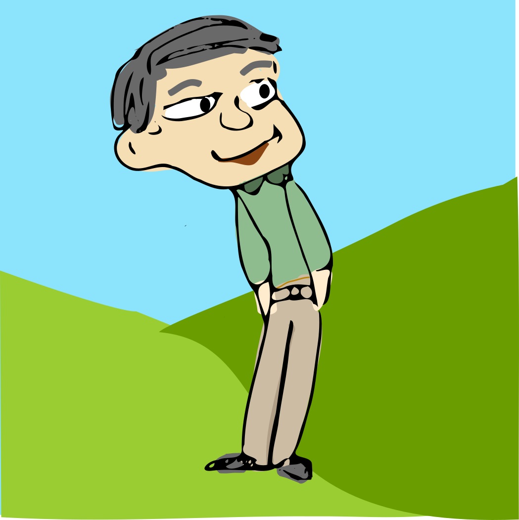 man standing surprised